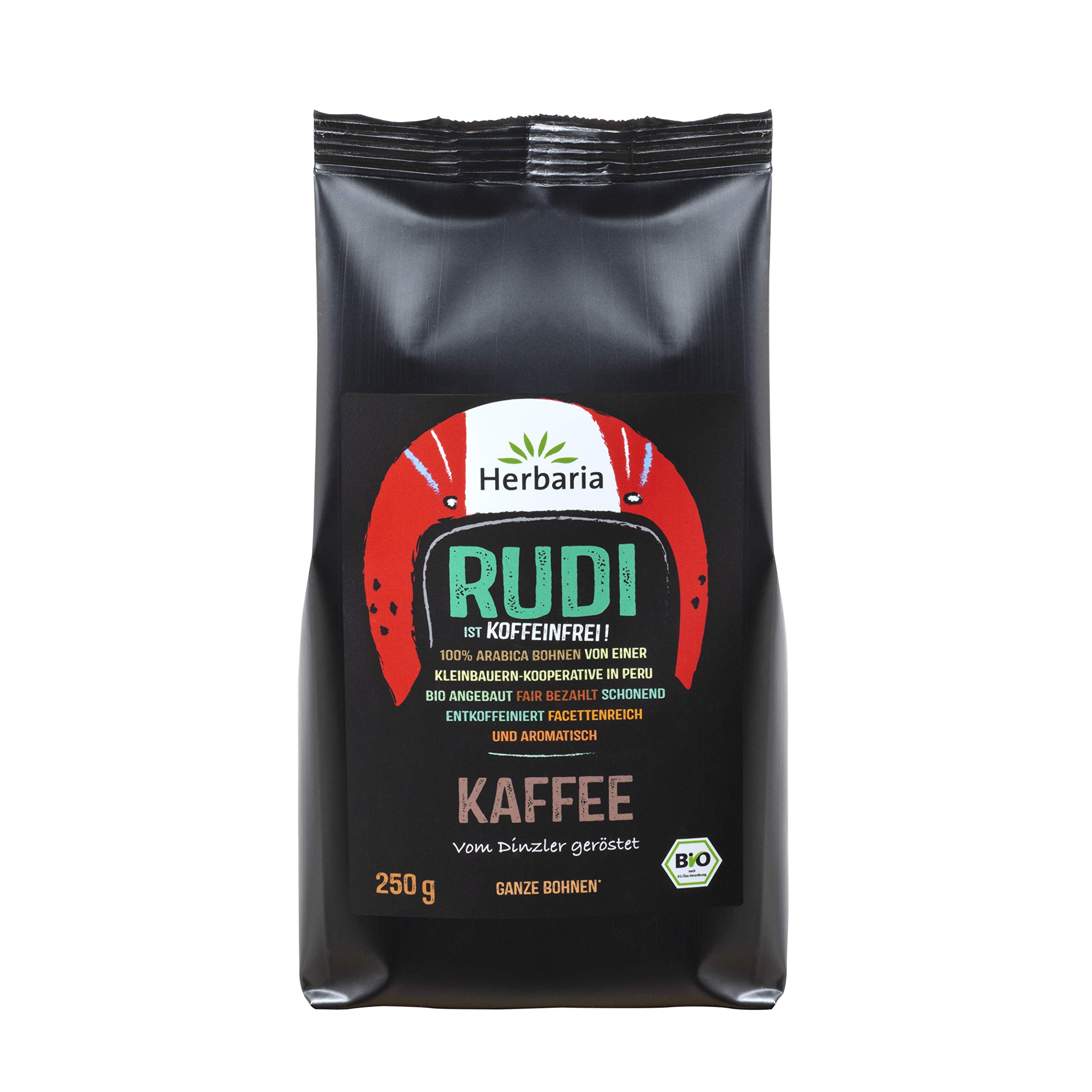 herbaria-rudi-kaffee-entkoffeiniert-bio-250-g-bohnen image 1