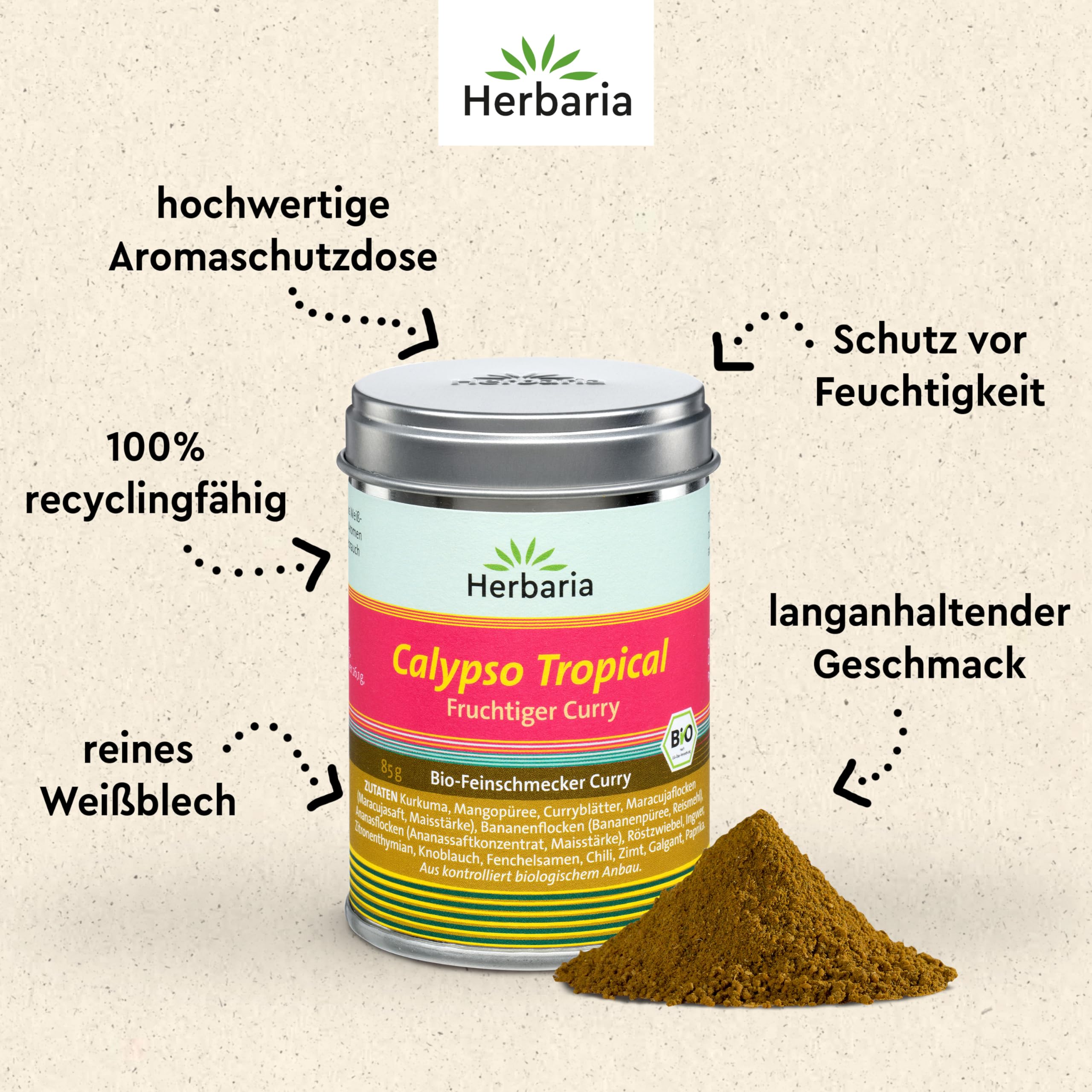 herbaria-calypso-tropical-curry-bio-85g-dose image 3