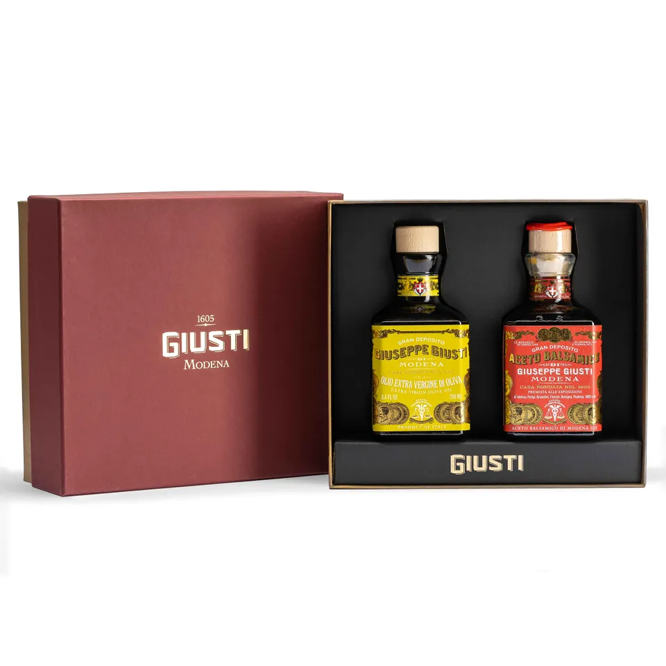 giuseppe-giusti-duetto-oliven-l-3-medaglie-balsamico-geschenk image 1