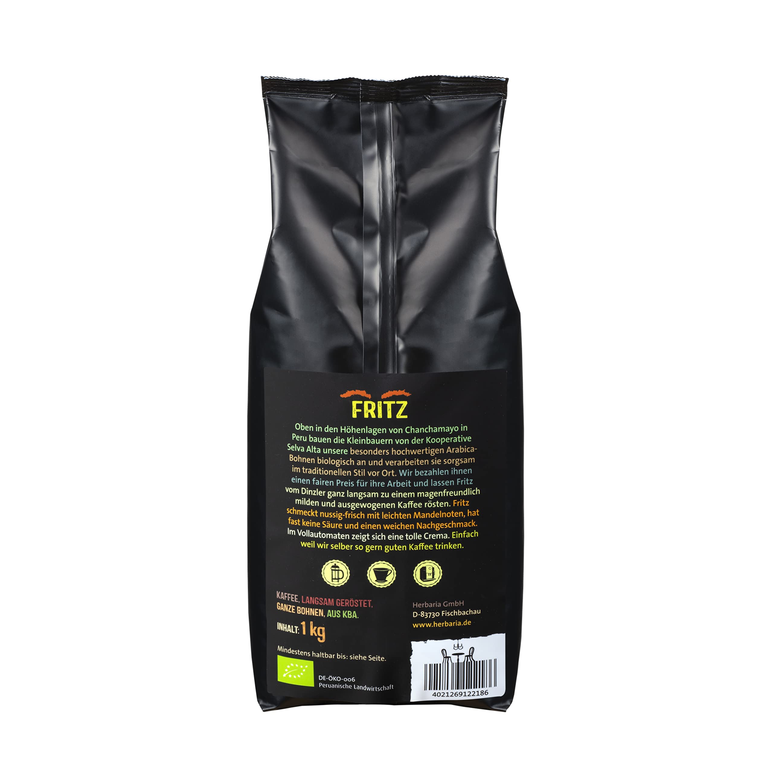 herbaria-fritz-ganze-bohne-bio-kaffeebohnen-1-kg-mild image 3