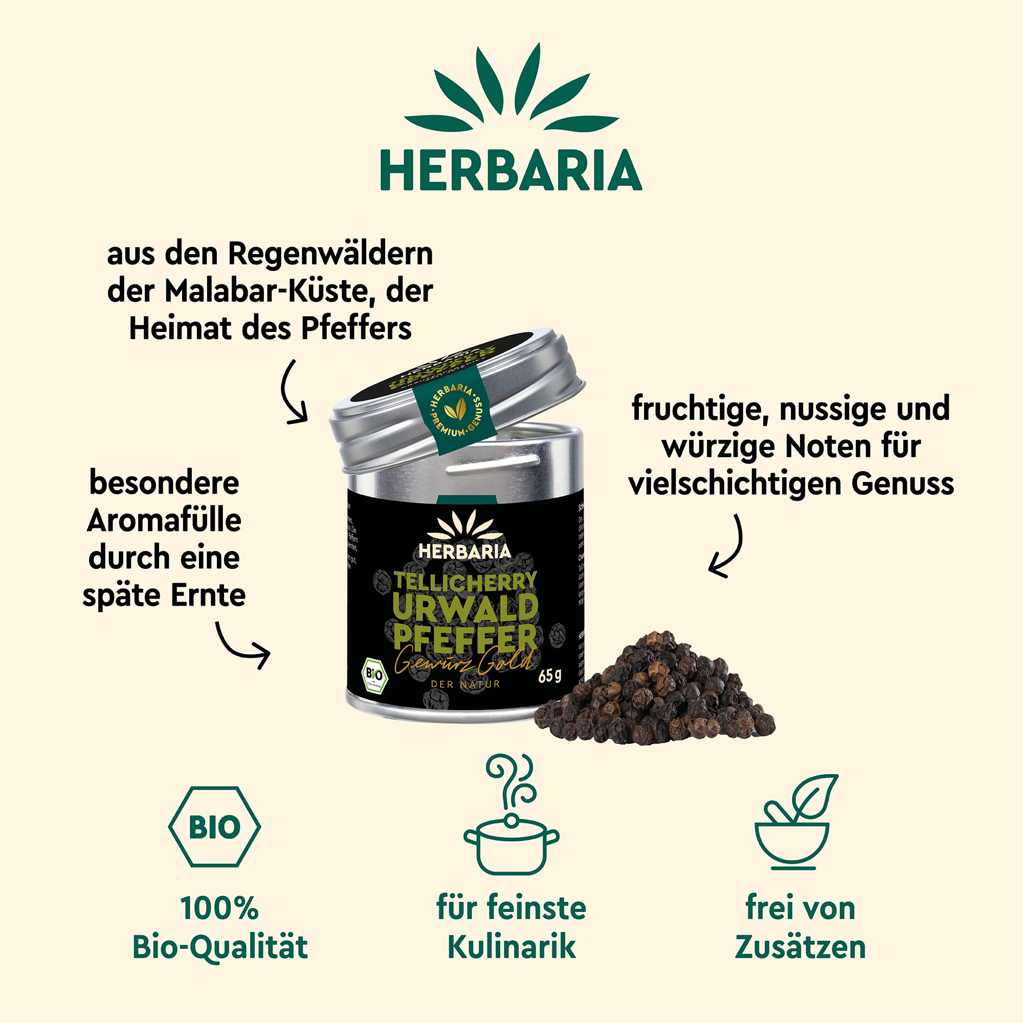 herbaria-salz-pfeffer-tellicherry-pfeffer-k-rner-65-g-bio image 5