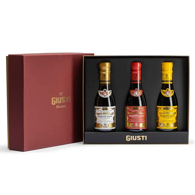 giuseppe-giusti-tris-2-3-4-medaglie-d-oro-balsamessig-geschenkset image 1