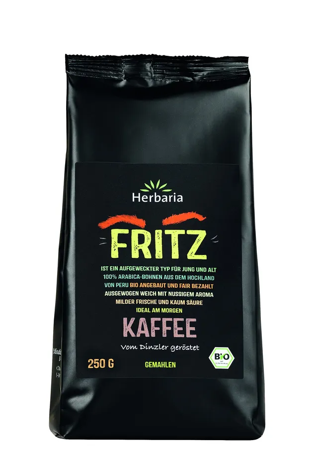 herbaria-fritz-kaffee-gemahlen-bio-arabica-250g-nussig image 1