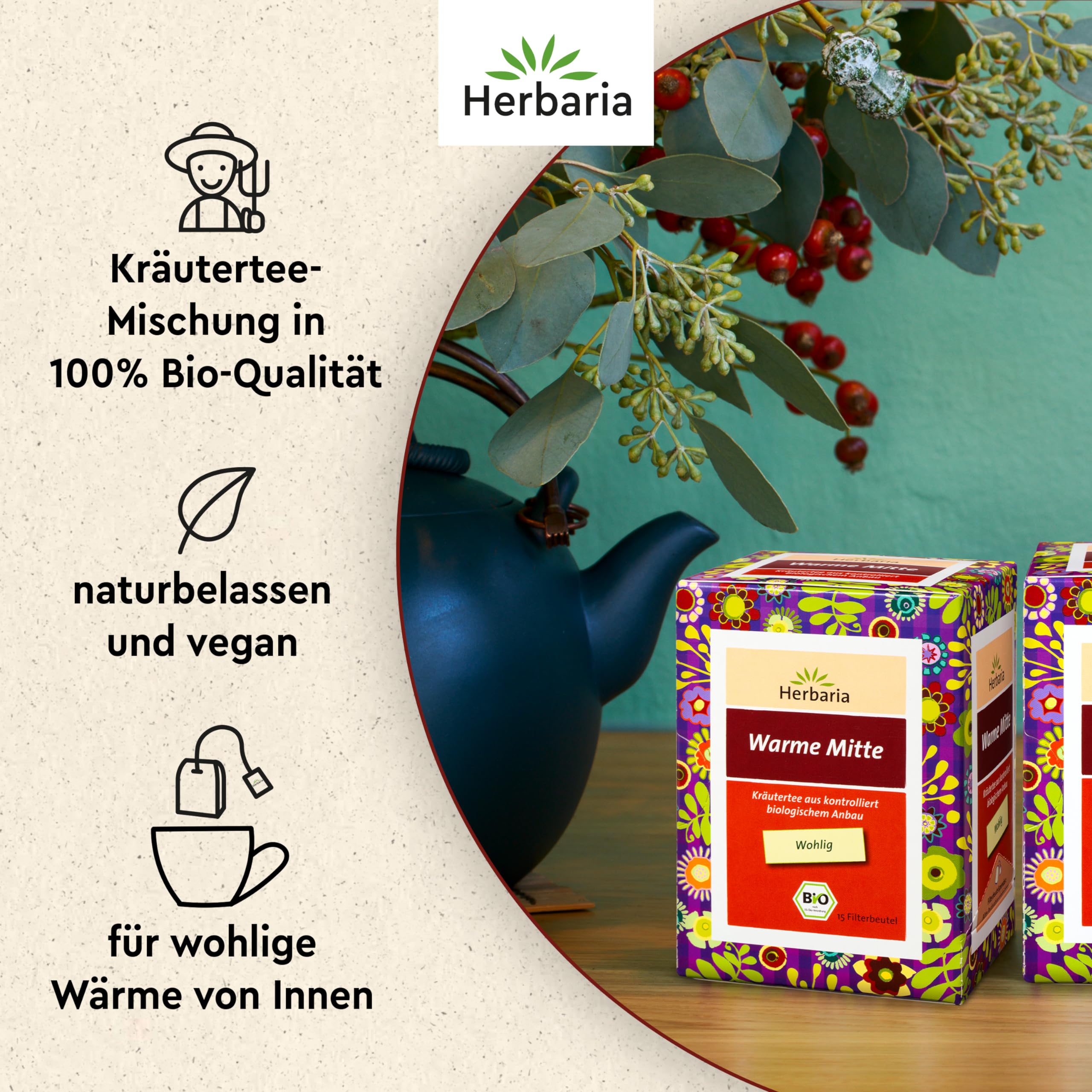 herbaria-warme-mitte-tee-bio-15-filterbeutel-kr-utertee image 2