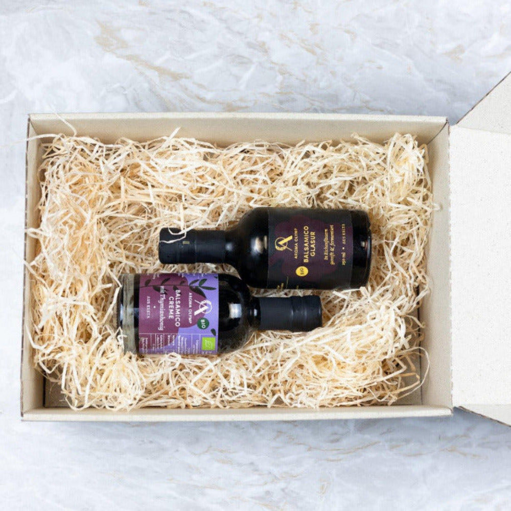 aroma-olymp-bio-balsamico-cremes-griechische-klassiker-set-thymianhonig image 2