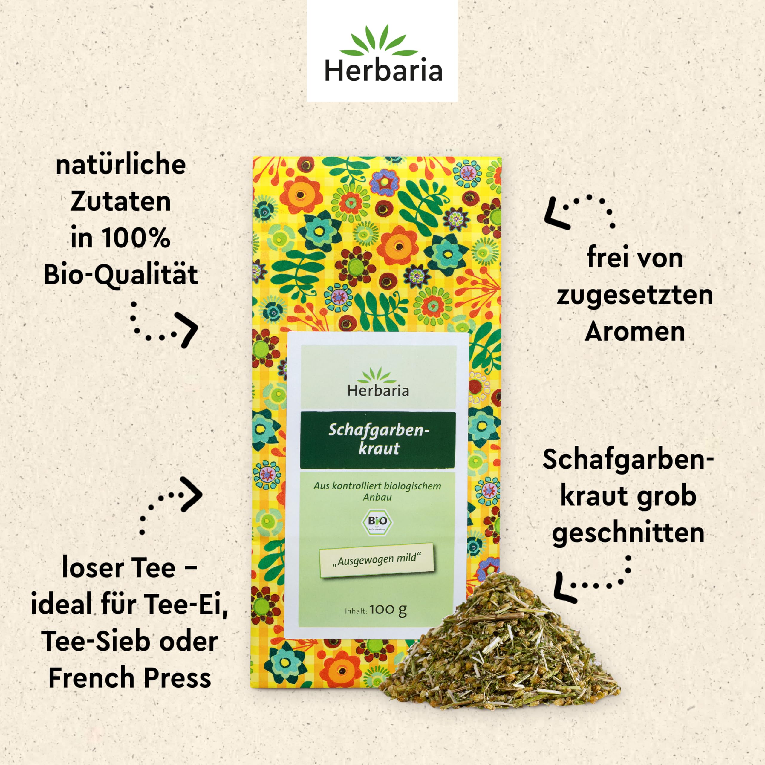 herbaria-schafgarbenkraut-bio-kr-utertee-100g-lose image 3