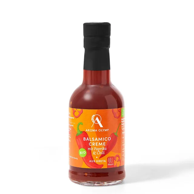 aroma-olymp-bio-balsamico-creme-paprika-chili-200-ml-pikant image 1