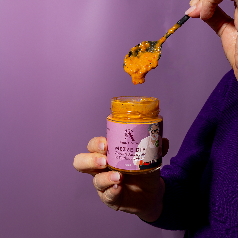 aroma-olymp-bio-mezze-dip-aubergine-paprika-aufstrich-150-g-vegan image 2