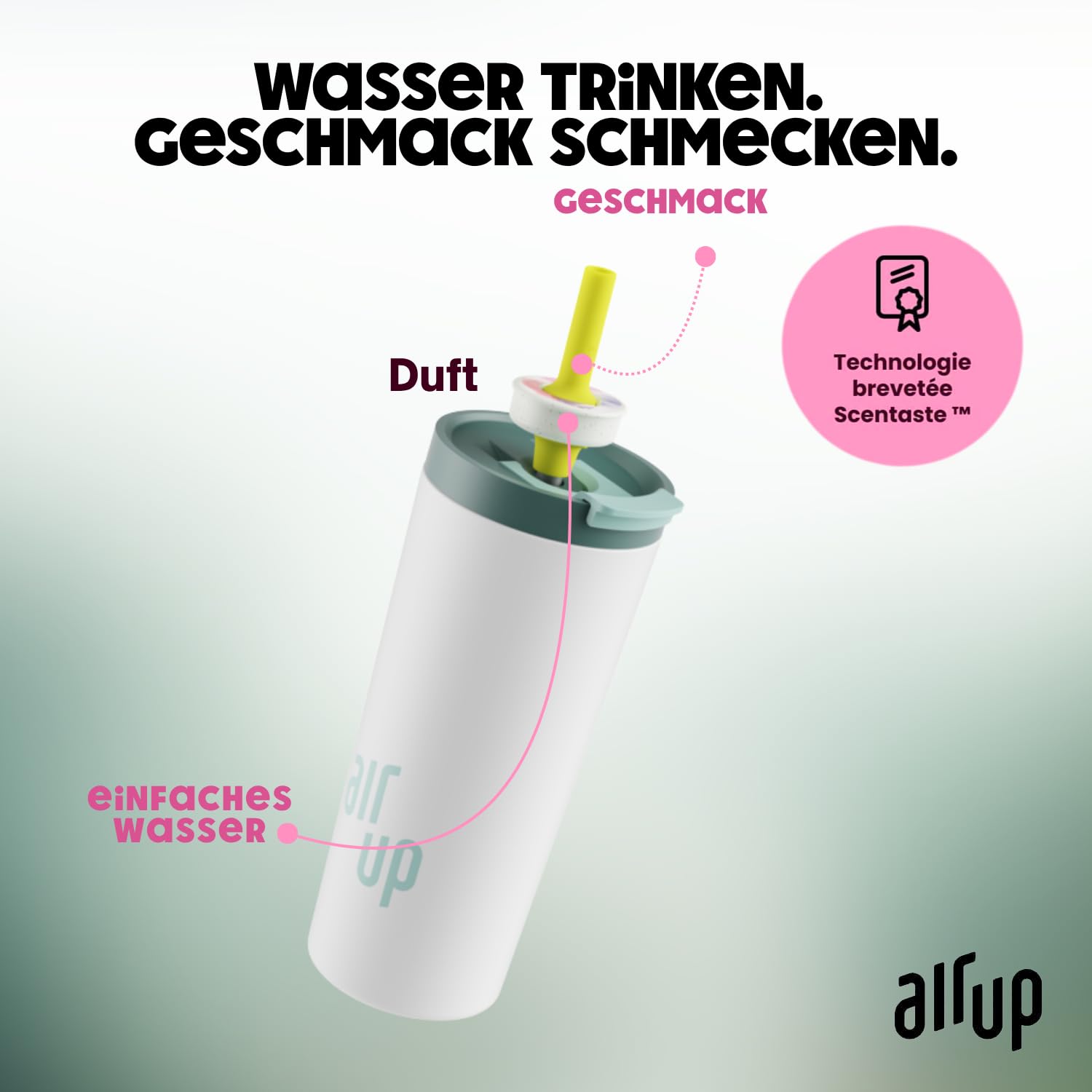 air-up-tumbler-starter-set-700ml-trinkflasche-white-spearmint image 2
