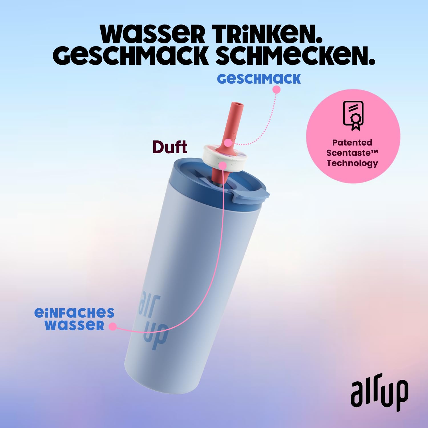 air-up-tumbler-dusty-blue-700ml-starter-set-edelstahl-mit-pods image 2