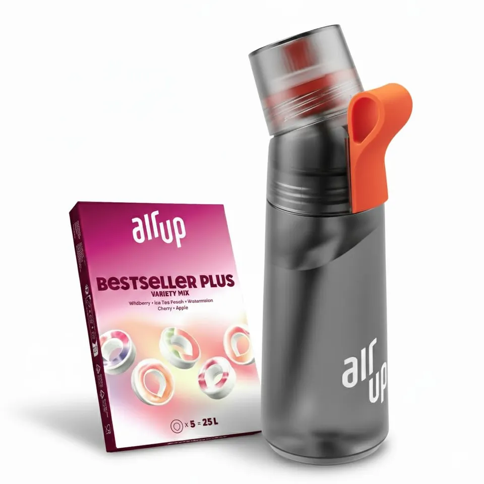 air-up-twist-pro-starter-set-trinkflasche-600-ml-charcoal-grey image 1