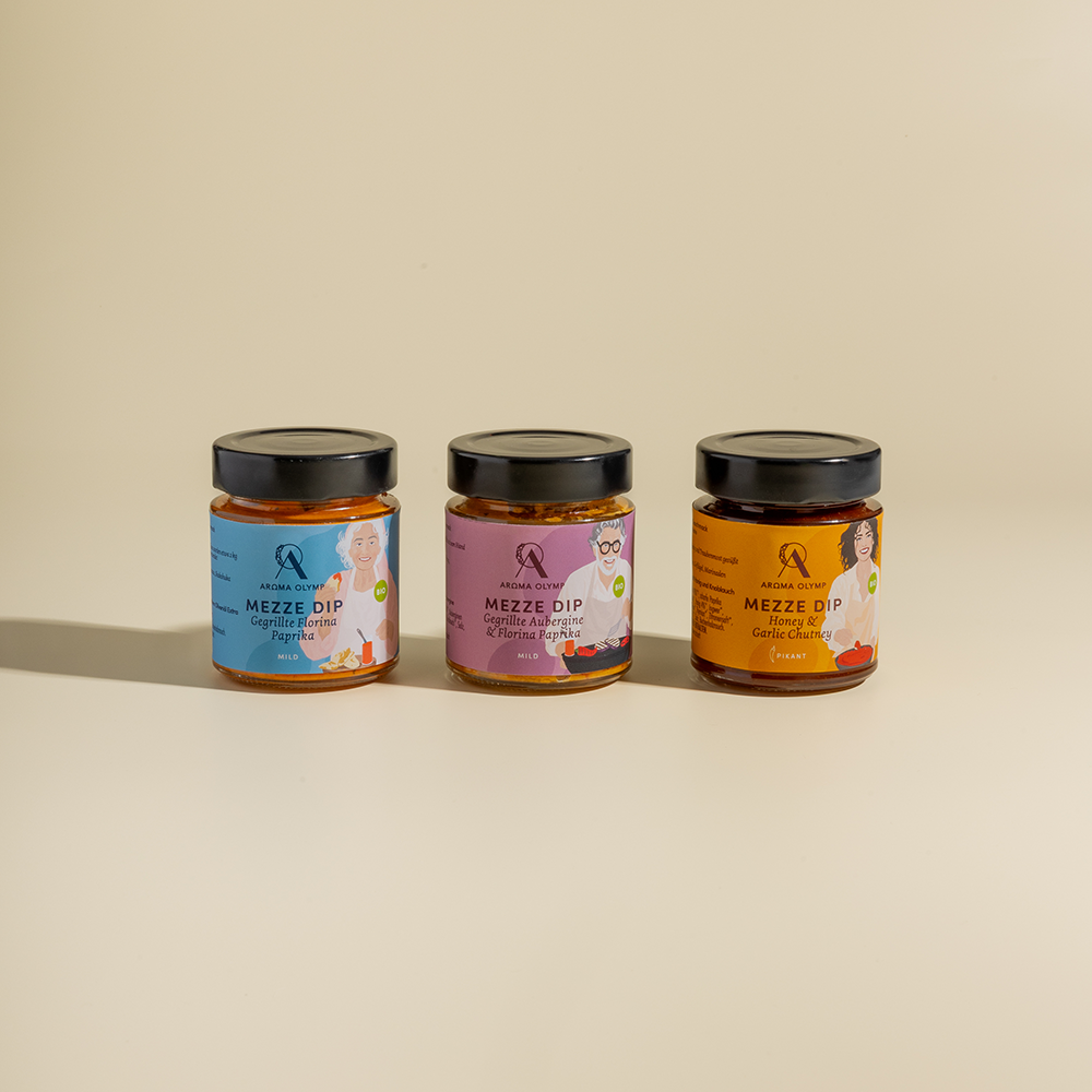 aroma-olymp-bio-mezze-dips-set-3x150-g-florina-paprika image 1