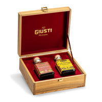 giuseppe-giusti-duetto-in-legno-3-4-medaglie-balsamico-geschenkset-holzbox image 4