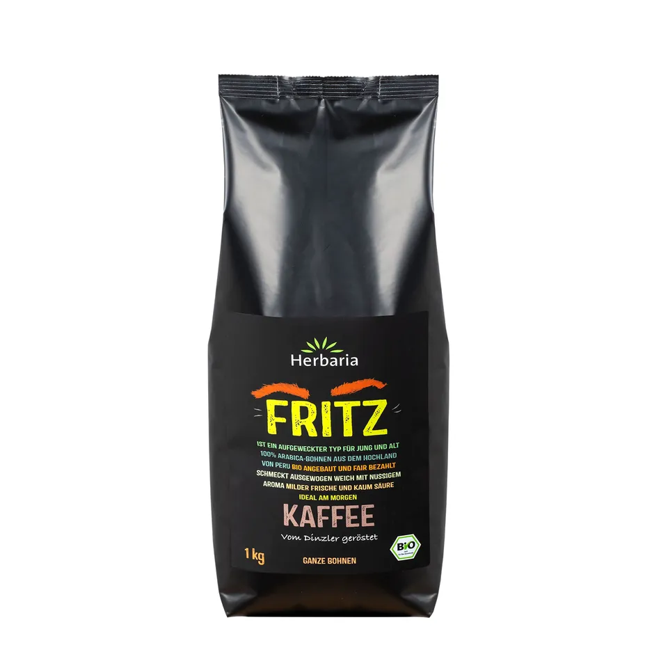 herbaria-fritz-ganze-bohne-bio-kaffeebohnen-1-kg-mild image 1