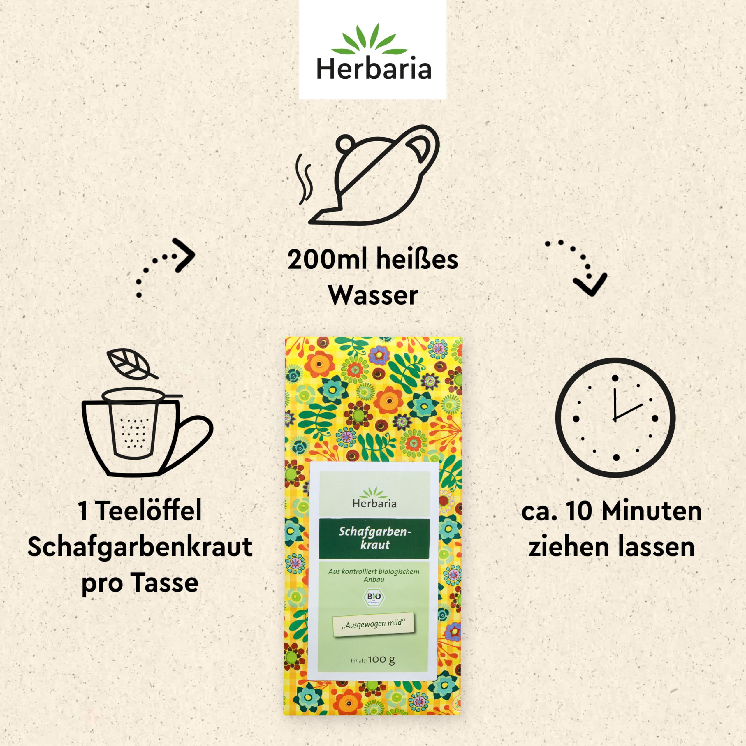 herbaria-schafgarbenkraut-bio-kr-utertee-100g-lose image 5