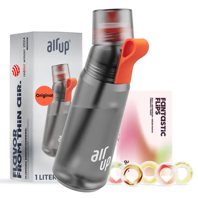air-up-twist-pro-original-trinkflasche-charcoal-grey-1l-zuckerfrei image 1