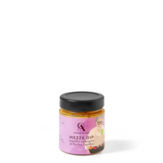 aroma-olymp-bio-mezze-dip-aubergine-paprika-aufstrich-150-g-vegan image 1