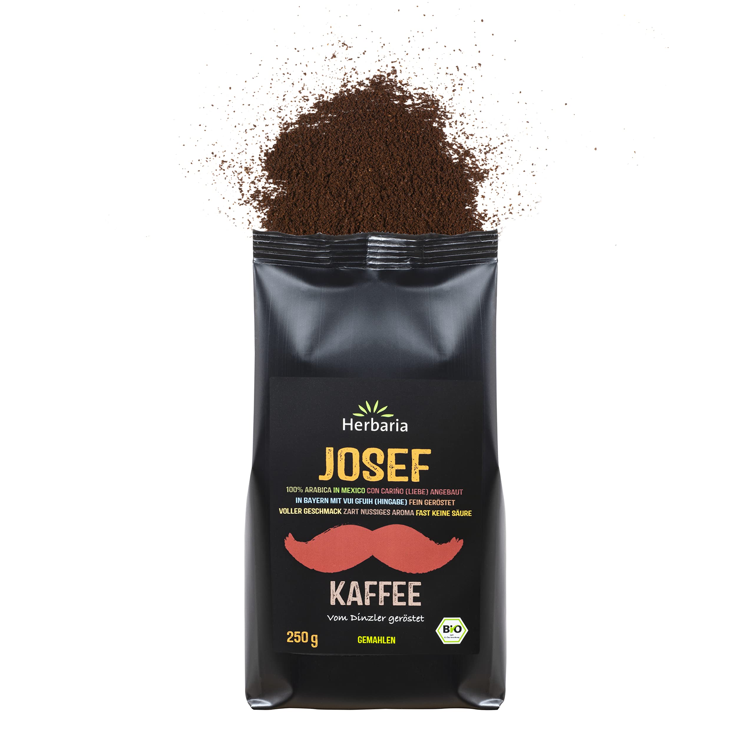 herbaria-josef-kaffee-gemahlen-bio-arabica-6x250g-nussig image 4