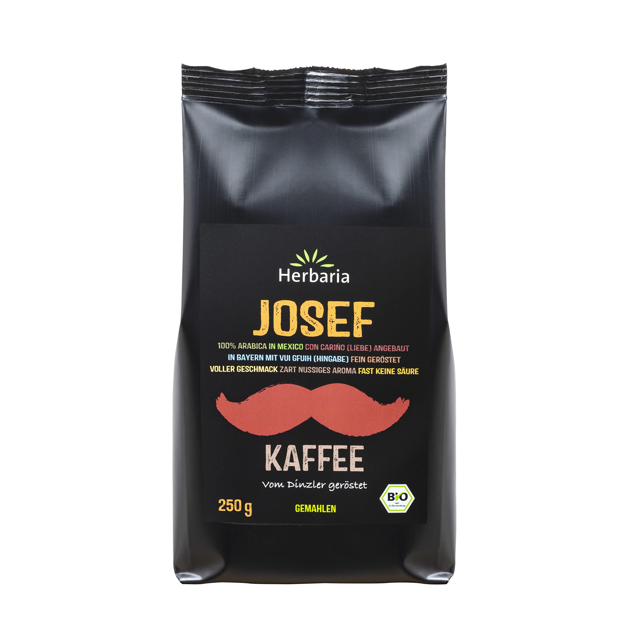 herbaria-josef-kaffee-gemahlen-bio-arabica-6x250g-nussig image 1